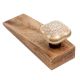 Mustard Square Ceramic Wooden Door Stopper